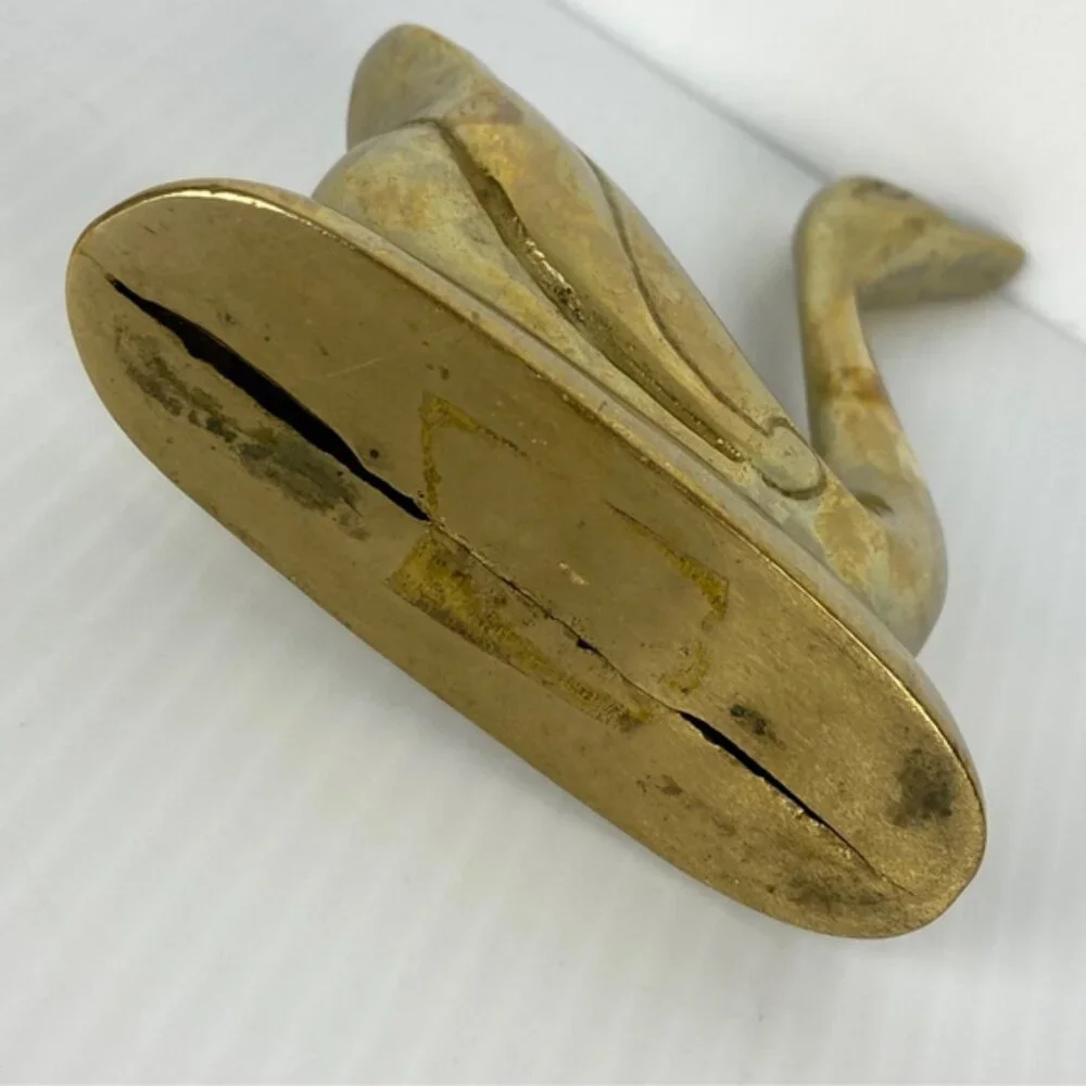 Brass Duck Ornament 3.5 X 5.5 inches Paperweight Decor - Picture 4 of 8